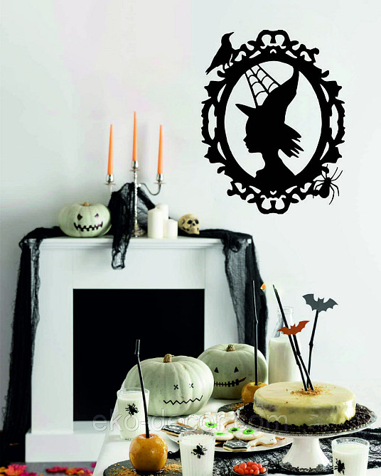 Декоративное настенное Панно «Ведьма», Декор на стену 90*70 см, Черный Киев - изображение 5