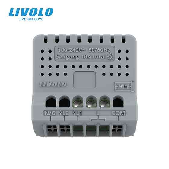 LIVOLO Сенсорний вимикач LIVOLO Sense, чорний, 5А 230В, без нейтралі, модуль без рамки (VL-FC1- Коломыя