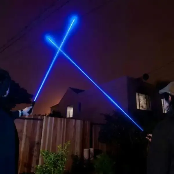 Лазерная указка (лазерный целеуказатель) 10000Мвт синяя с насадками Laser Blue YXB 008 Коломия - фото 6