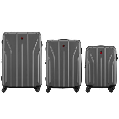 Набор чемоданов Wenger Oryson 3 в 1 (S,M,L) пластик, 4 колеса, сірий (653212) Винница - изображение 3