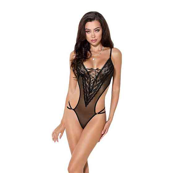 Боді монокіні з декольте Passion ERZA BODY XXL/XXXL, black Sex Aura Київ