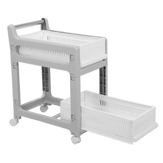 Этажерка на колесиках, двухъярусная полка для хранения, универсальный органайзер для ванной, кухни, офиса, Каменец-Подольский