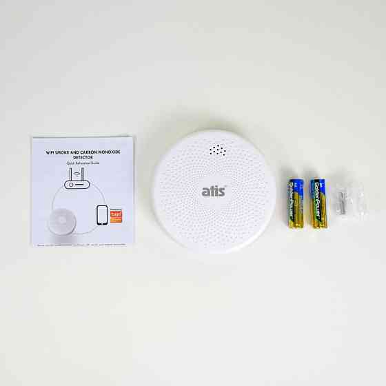 Бездротовий автономний датчик диму та чадного газу ATIS-801DW-T з підтримкою Tuya Smart Київ