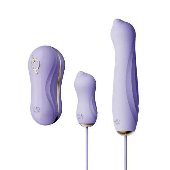 Набор 3в1 Zalo – UNICORN Set Violet, виброяйцо, пульсатор, вакуумный стимулятор Львов