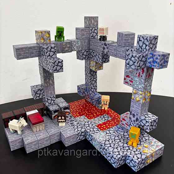 Магнитный конструктор майнкрафт шахта 134 магнитных блока, с фигурками Dream World LZCK 015 Хмельницкий