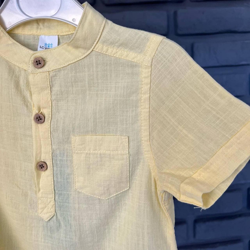 Дитяча Сорочка Для Хлопчиків короткий рукав LC Waikiki Жовта, 18-24 міс 92см Київ - фото 2