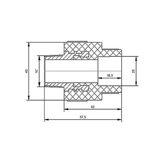 Муфта PPR Blue Ocean "Білий" 25х3/4" НР Київ