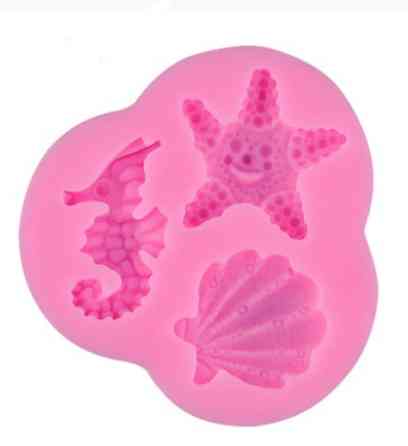 Молд кондитерский морской 80 на 85 мм розовый Киев