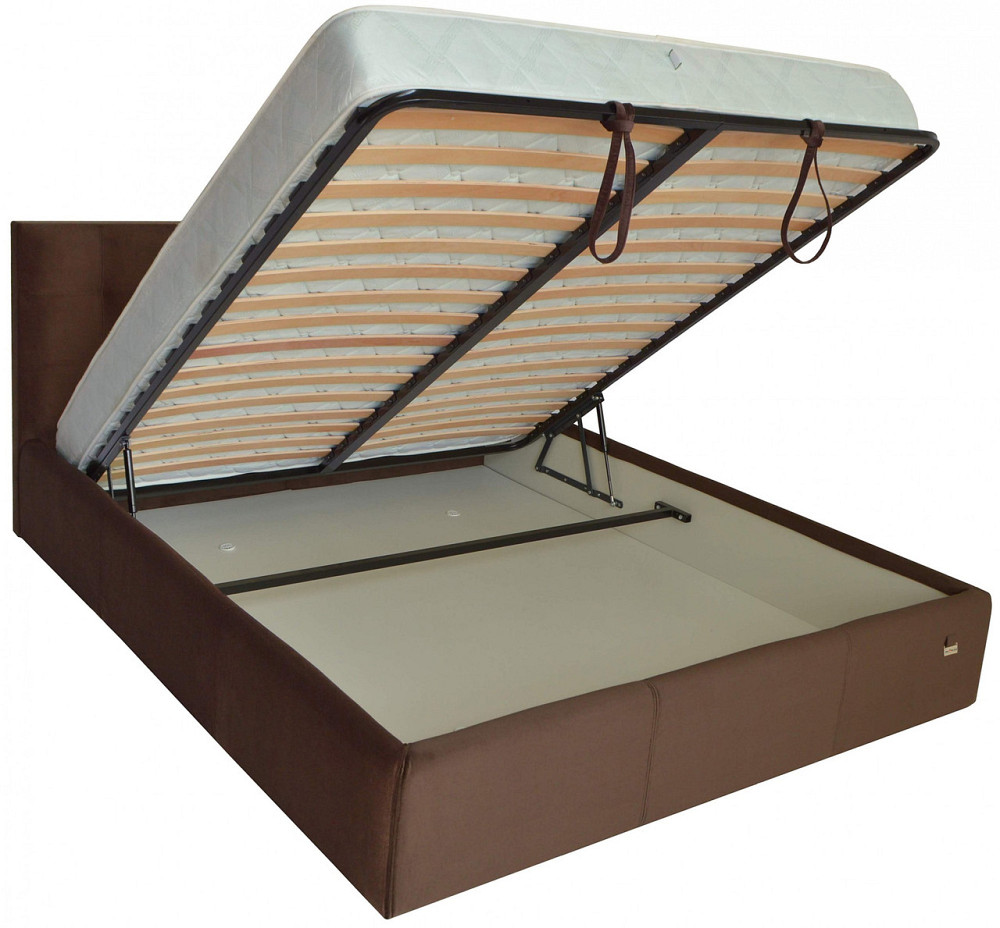 Кровать Двуспальная Chester New VIP 180 х 200 см Missoni 011 С дополнительной металлической цельносварной рамой Темно-коричневый Днепр - изображение 9