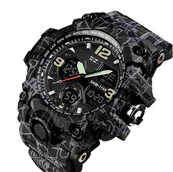 Мужские наручные часы Skmei Hamlet 1155 Черный с серым Киев