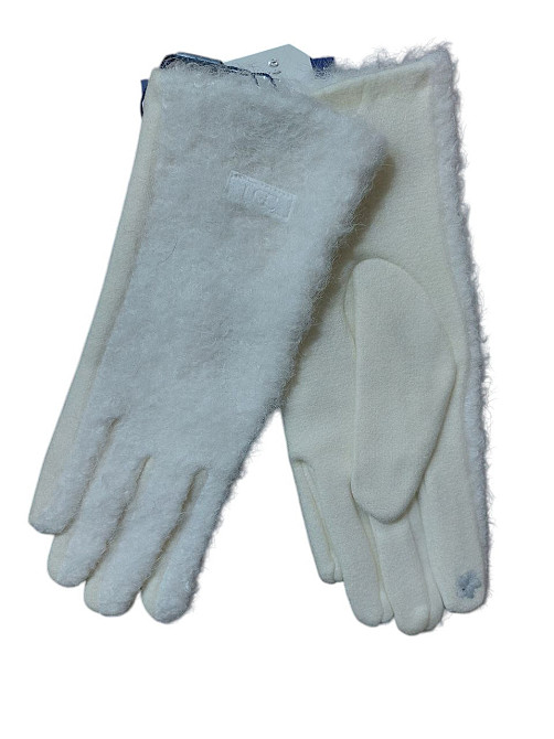 Перчатки сенсорные женские теплые one size молочный Киев - изображение 1