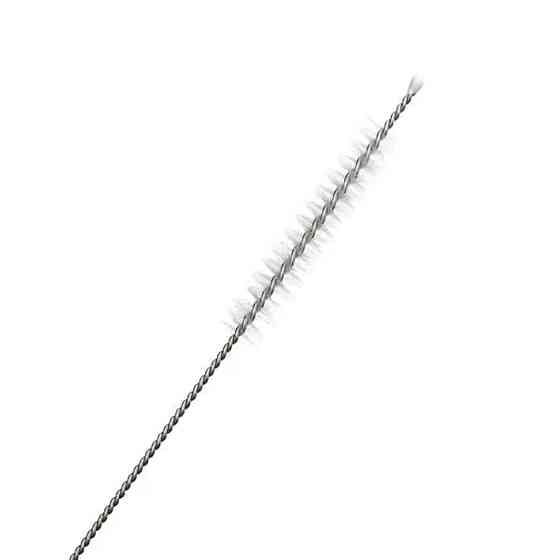 Набір багаторазових ложок-трубочок 6 шт для напоїв 19.5 см зі щіткою для миття з нержавіючої сталі Бронзовий HP-20-55 Коломия