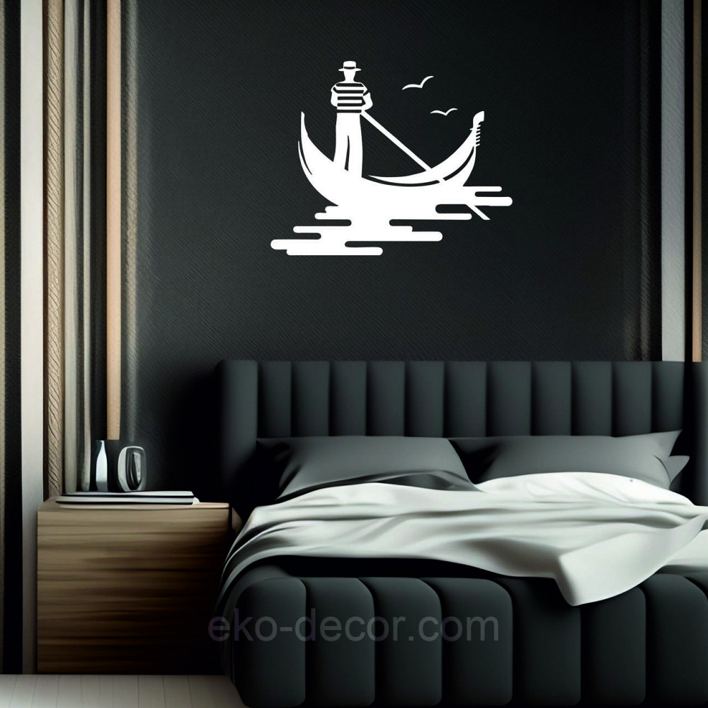 Декоративное настенное Панно «Венецианский гондольер» Декор на стену 90*72 см, Белый Киев - изображение 8