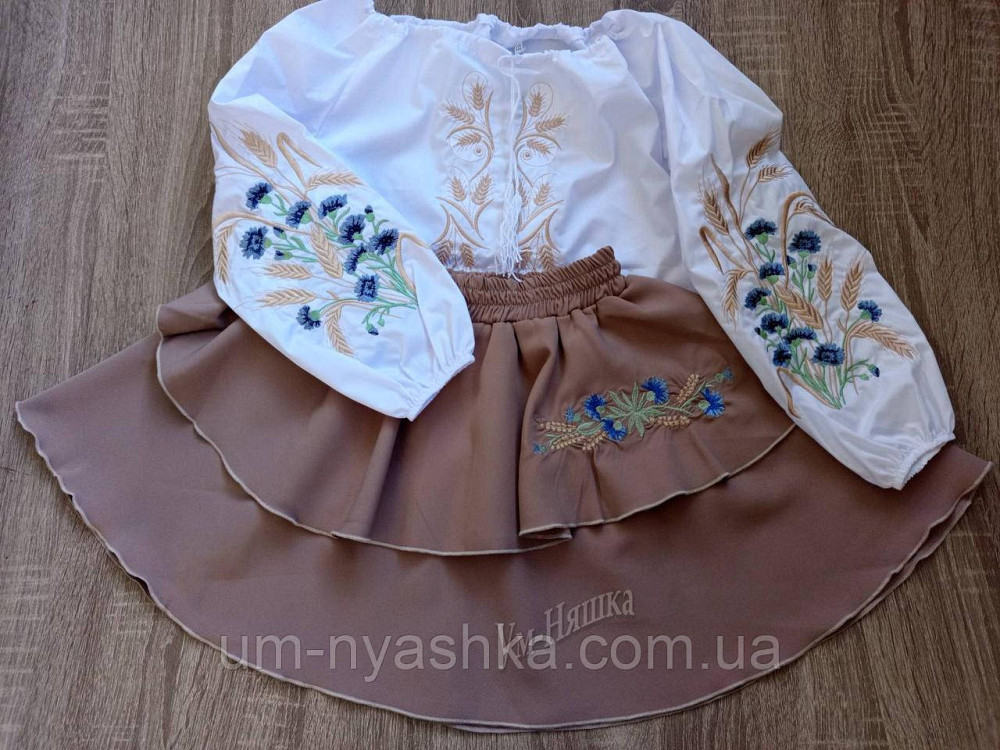 Детская вышиванка с васильками и колосками 104-146 Кривой Рог - изображение 6
