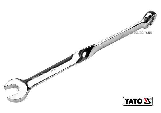 Ключ ріжково-накидний, кручений 90° YATO : М= 15 x 230 мм, Cr-V [40/120] Одеса