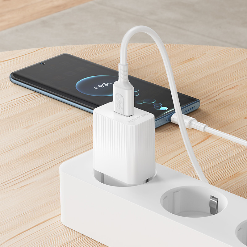 Мережевий зарядний пристрій BOROFONE BAS71A Source single-port charger White Одеса - фото 6