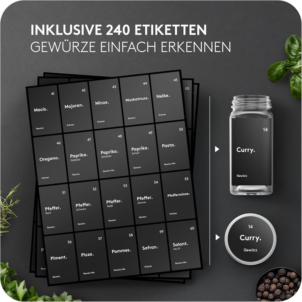 Банки для спецій скляні, набір 24 шт, квадратні з етикетками, воронкою, маркером, баночки 120 мл для кухні комплект Київ - фото 5