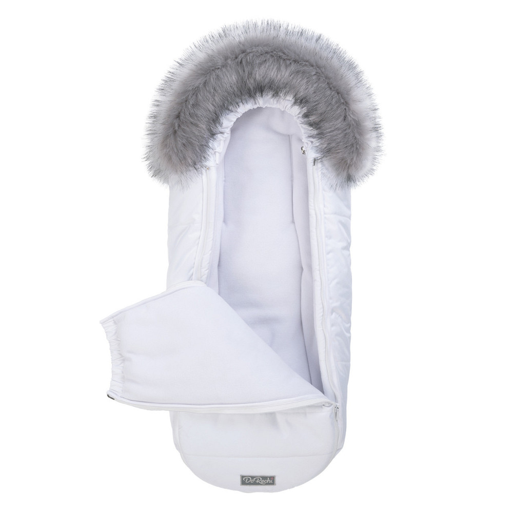 Конверт-кокон Baby XS на флісі з опушкою ДоРечі Білий Кривий Ріг - фото 2