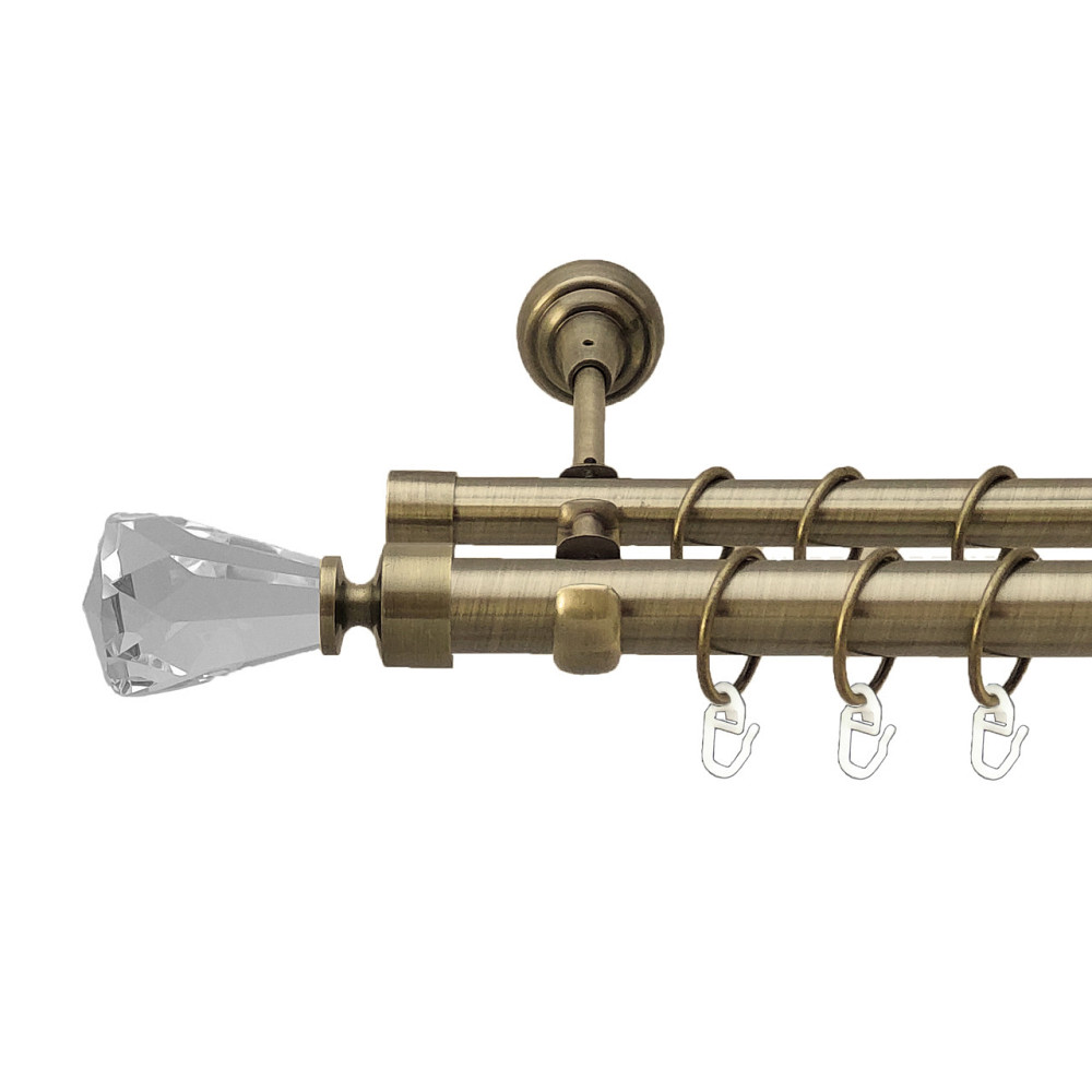 Карниз Orvit Лучетта металевий дворядний відкритий Антик 25\19 мм 300 см (4199063) Львів - фото 1