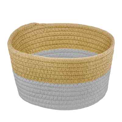 Кошик для зберігання Ardesto Vigor Плетений Бавовняний шпагат Коричневий / сірий 3.5 л (ARHC2504BG) Вінниця