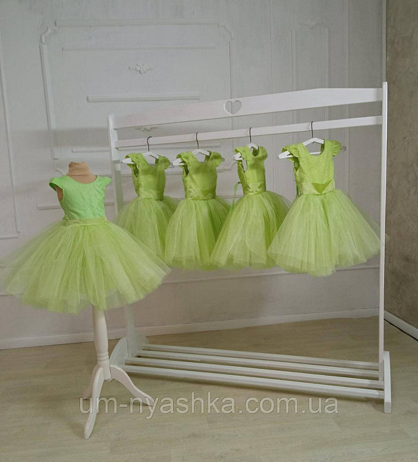 Салатовое нарядное платье на девочку Костюм Капусты Весна Фея Динь Динь, Лесная Фея Кривой Рог - изображение 2