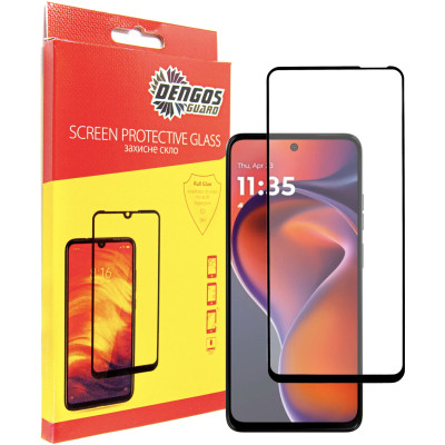 Стекло защитное Dengos Full Glue Motorola G15/G15 Power (black) (TGFG-397) Винница - изображение 1