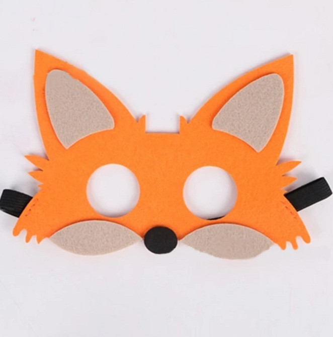 Детская маска на лицо Лисичка one size оранжевый Киев - изображение 1