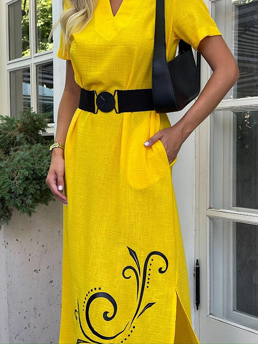 Женское летнее льняное модное платье 42-60р. Киев - изображение 8