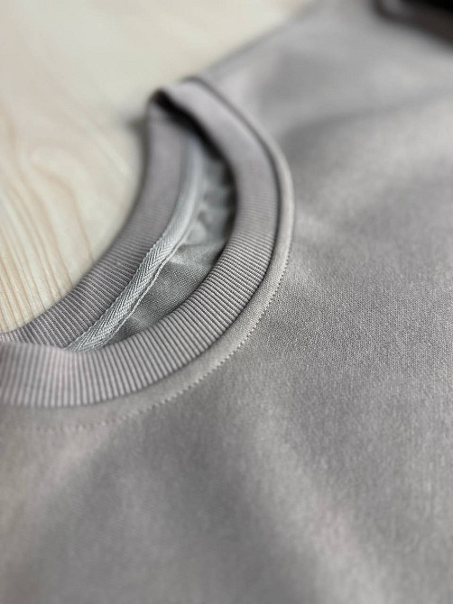 Свитшот женский A-N 30070-1 базовый оверсайз однотонный, бежевый, one size Киев - изображение 13