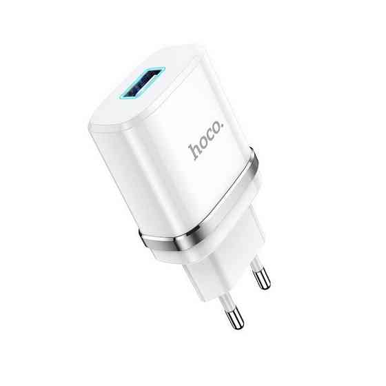 СЗУ HOCO N1 1USB/2.4A + USB - Lightning 12pc, сетевое зарядное устройство, Белый Каменец-Подольский