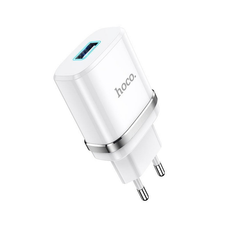 СЗУ HOCO N1 1USB/2.4A + USB - Lightning 12pc, сетевое зарядное устройство, Белый Каменец-Подольский - изображение 4