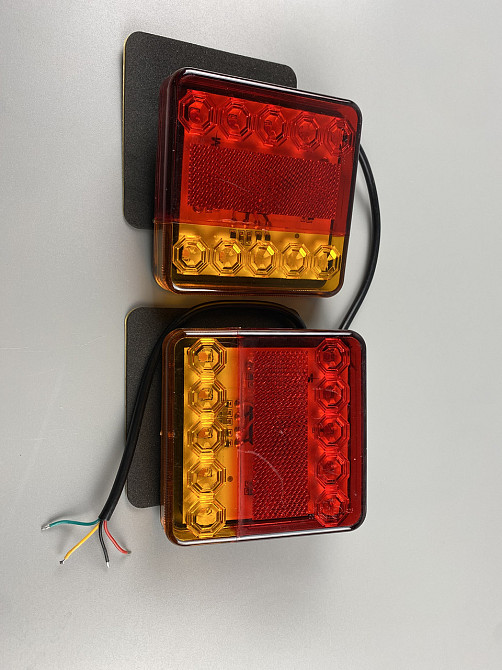 Ліхтар LED квадратний задній для причепів і вантажівок, світлодіодний ліхтар заднього ходу 10 led діодів Мукачево - фото 7