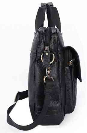 Портфель мужской кожаный с замком Vintage 14801 Черная Киев