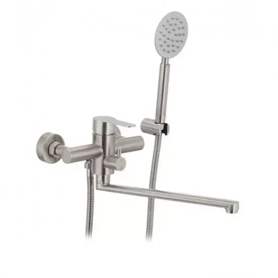 Смеситель для ванны с душевым гарнитуром WEZER EKO7-09 сатин Киев