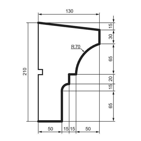 Подоконник фасадный Prestige Decor DC 118 Днепр