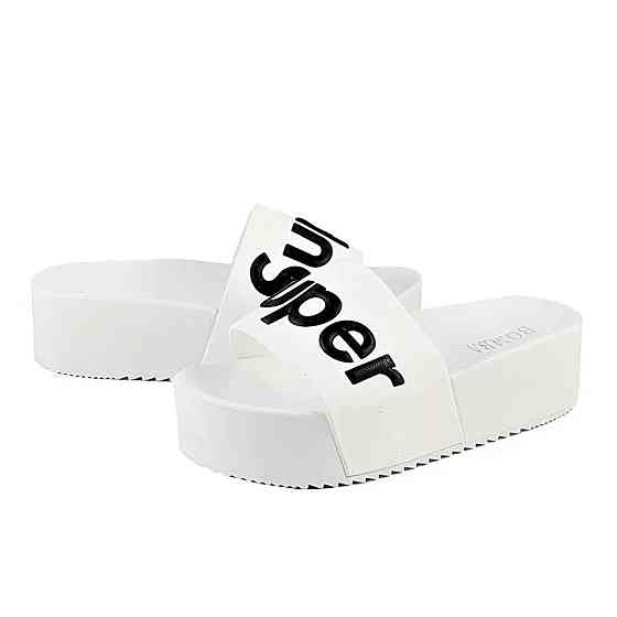 Шльопанці Тапочки Білі Сланці на Танкетці Жіночі (розміри: 36,37,38,39,40,41) — 11-2 Дніпро