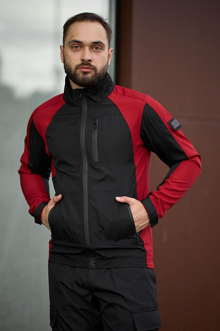 Чоловічий костюм Intruder Softshell куртка спортивна і штани карго весна осінь хакі+чорний Одеса - фото 2