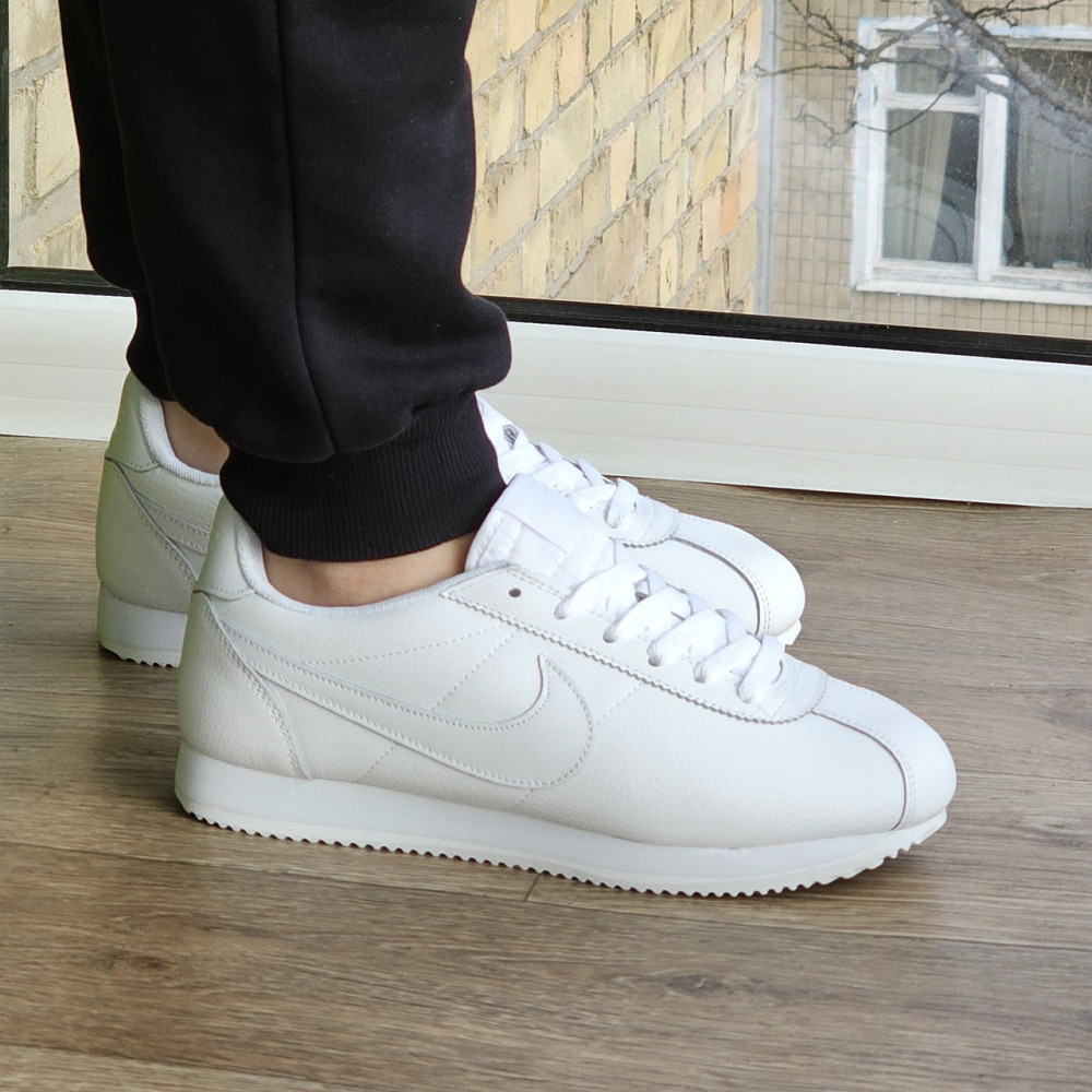 Мужские Термо Кроссовки Nike Cortez Белые Кожаные Найк Еврозима (размеры: 43,44,45,46) Видео Обзор Днепр - изображение 6