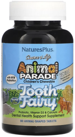 Пробиотики для детей  Nature's Plus Kids Tooth Fairy Chewable 90 таб (До 07.26) Киев