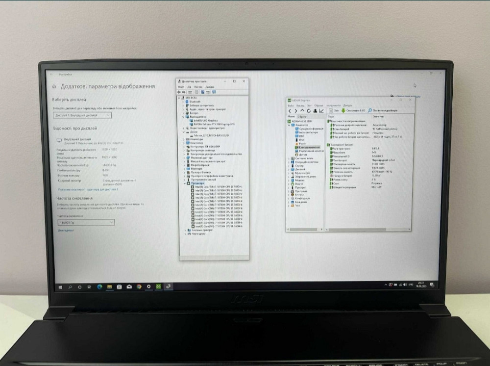 MSI 17.3 RTX 3060 6Gb i7-10750H 144HzPGB RAM 16Gb SSD 512Gb. Харків - фото 7