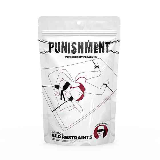 Розтяжка на ліжко Punishment - 5-Piece Bed Restraint Kit - Black Sex Aura Київ