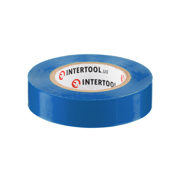 Стрічка ізоляційна 0.15mm * 17mm * 15m синя INTERTOOL IT-0015 Київ - фото 2