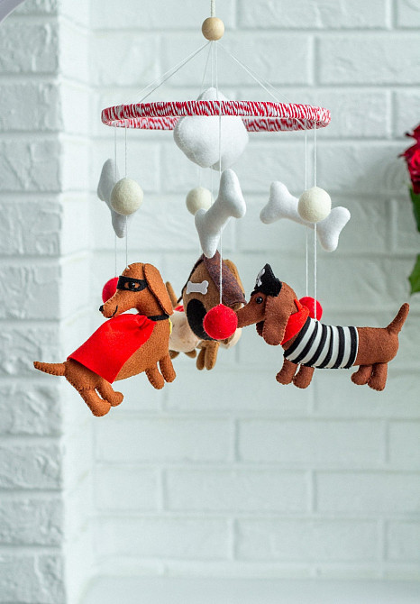 Дитячий музичний мобіль на ліжечко для немовлят WooolyWool «Такси супер-герої» з 35 мелодіями Київ - фото 5