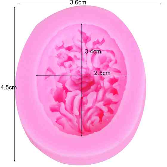 Молд маленький Роза 36 на 45 мм розовый Киев