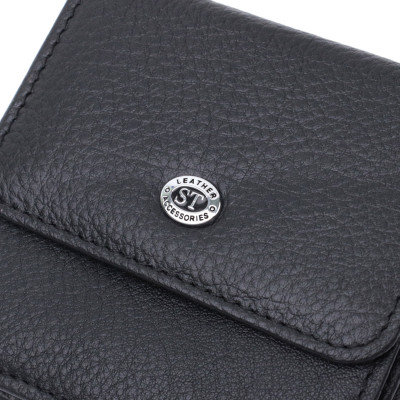 Кошелек ST Leather Из натуральной кожи Черный (22690) Винница - изображение 9