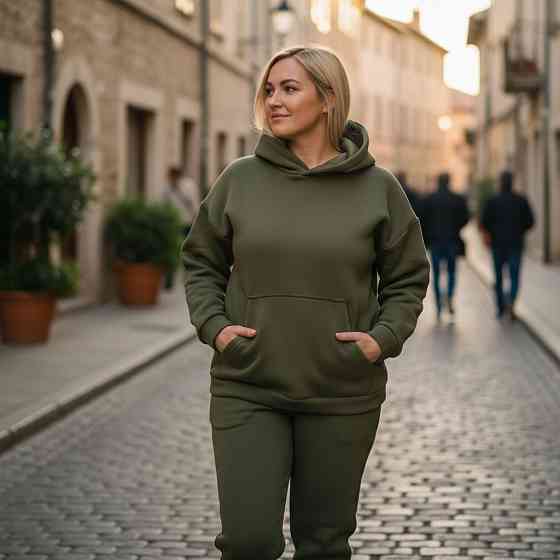 Теплый женский костюм на флисе батал Хаки 2XL/3XL Харьков