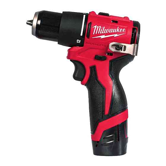 Дрель-шуруповерт аккумуляторная бесщеточная ударная MILWAUKEE, M12 BLPDRC-202С (40Нм) (зарядное устройство, 2 аккум.Х2Аг, кейс) Одесса