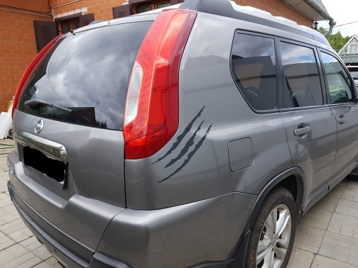 Наклейка на авто у вигляді Подряпини Когтем Чорна Київ - фото 8