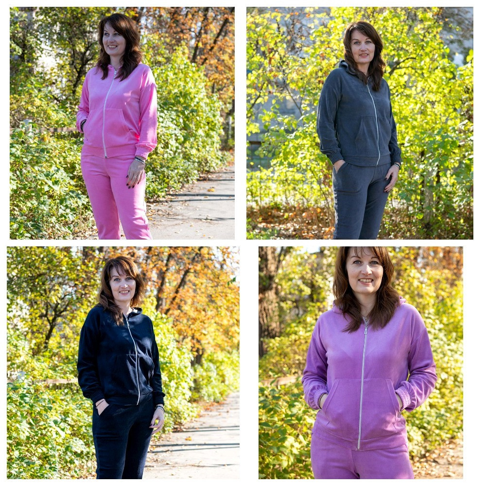 Спортивный модный костюм женский прогулочный велюровый комплект на молнии 44/46 Киев - изображение 1