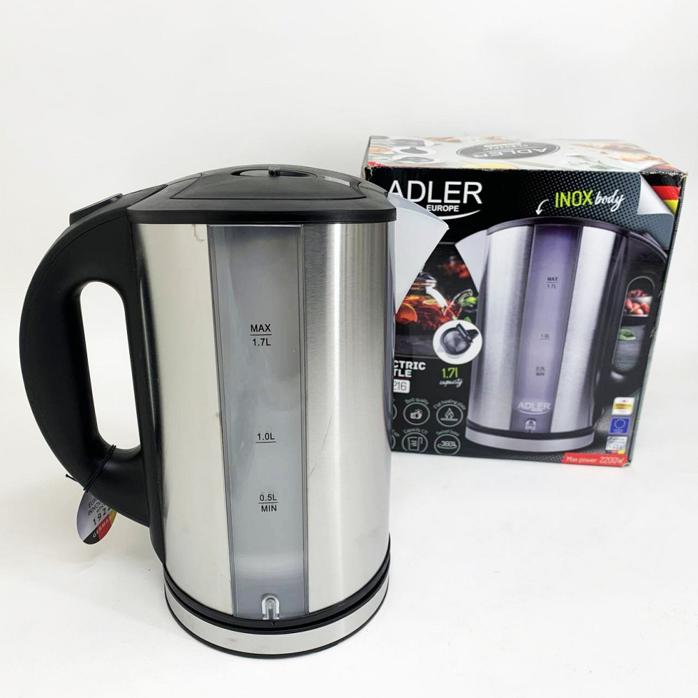 Чайник для дому зручний Adler, Електричний чайник з функцією автовідключення Тихий побутовий VX-68 Львів - фото 6